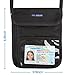 [2-Pack] RFID Blocking Travel Neck Passport Wallet, BIRUGEAR Black Passport ID Holder and Traveling Wallet