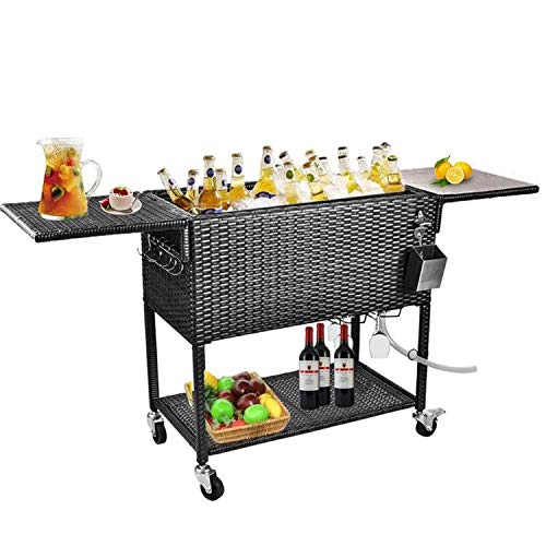 outdoor wicker beverage cooler
