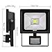LTE LIGHTING EVEN Cly 20W LED Motion Sensor Floodlight Outdoor Security Flood Lights 1800 Lumens Waterproof IP66 Cool White 6000K (Without Plug)