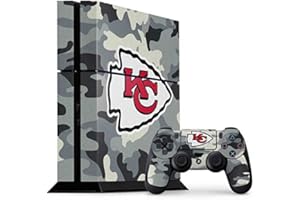 Skinit Decal Gaming Skin Compatible with PS4 Console and Controller Bundle - Officially Licensed NFL Kansas City Chiefs Camo Design