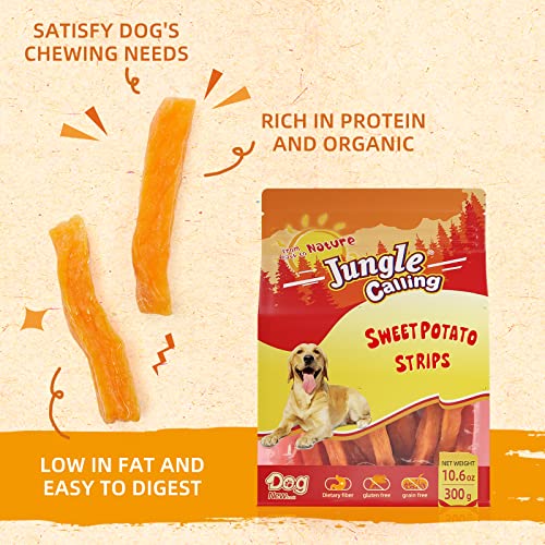 Jungle Calling Natural Sweet Potato Dog Treats, Low Fat, Skinless Sweet