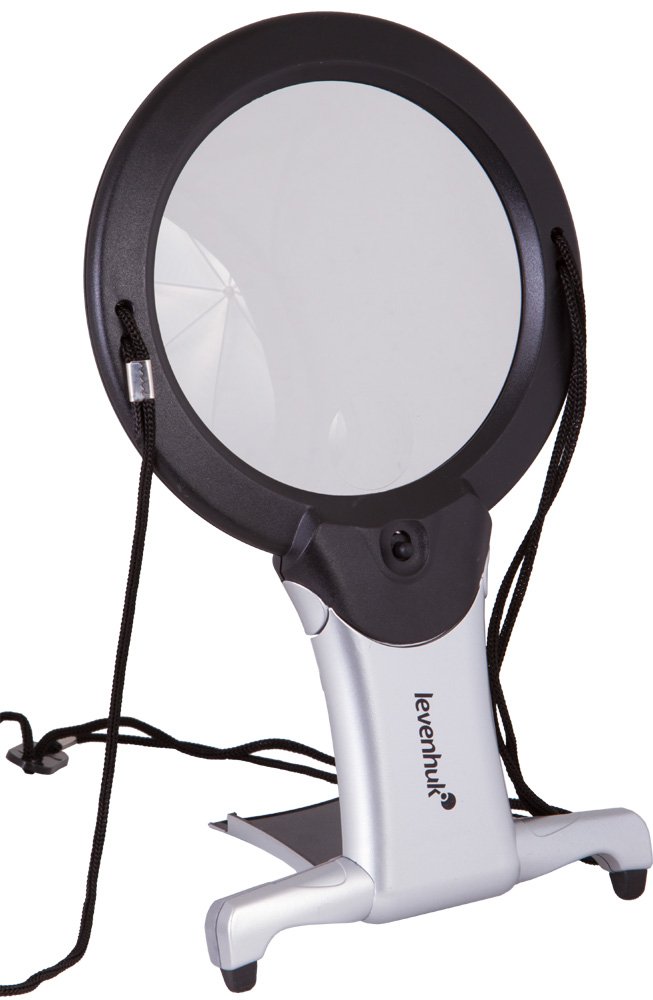 Levenhuk Zeno Vizor N2 Neck Magnifier with LED Light, Comes with Strap and Desktop
