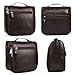 Toiletry Bag,Travel Makeup Cosmetic Bag, PU Leather Hanging Toiletry Bag for Women and Men(6020,Brown)