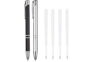 AIGHOMNE Craft Weeding Pen with Refills for Vinyl Pen Weeder Adhesive Vinyl Tool Needle for Craft Weeding, Vinyl Air Release Car Puncturing Installation Pin Pen Tool Stainless Steel(Black Sliver 4Refills)