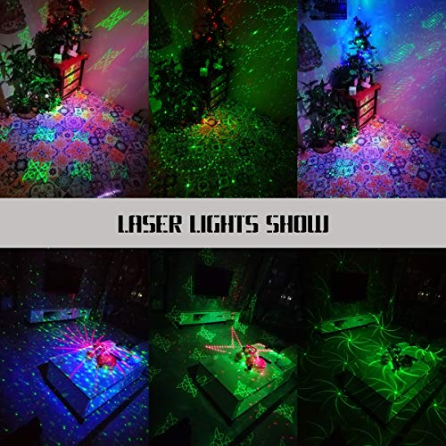 Stage and led Lights KisMee DJ Disco Projector Party Lights Sound Activated Time Function with Remote Control for Xmas Club Bar Halloween Decorations Gift Birthday Wedding
