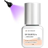 UV Glue for Eyelash Extensions in 1 Second &ndash; Waterproof Until the Lashes Fall Off &ndash; for Professional use only, Must be Used with UV Light (5 ml Transparent Grey).