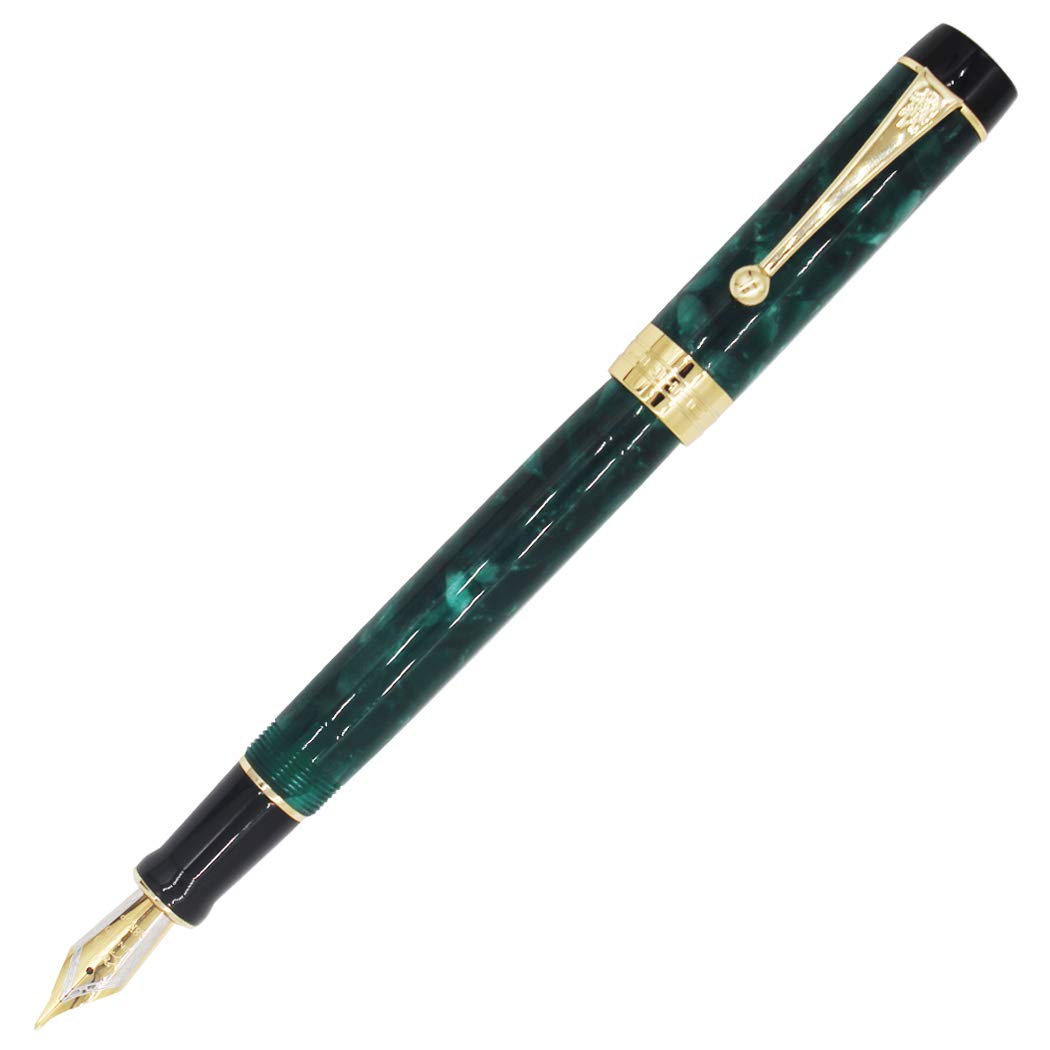Gullor 100 Collection Green Acrylic Resin Medium Nib Fountain Pen with Gift Box