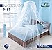 Just Relax Decorative Elegant Bed Net Canopy Set Including Full Hanging Kit, Ideal for Indoors or Outdoors, Intended for a for Covering Beds, Cribs, Hammocks (White, Twin/Full)