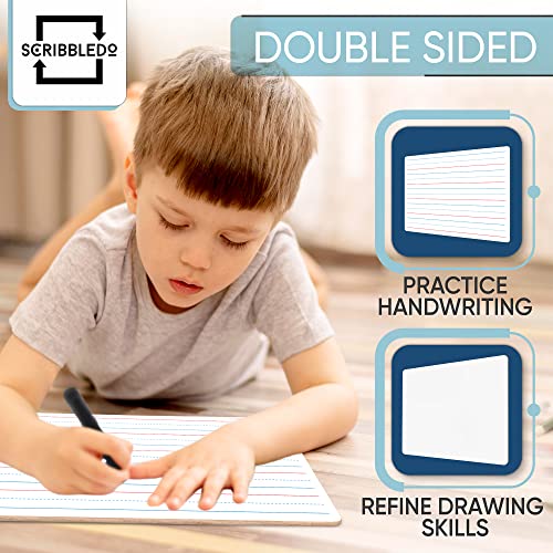 Double Sided Whiteboard Lined Dry Erase Board for Kids Ruled Writing Board Handwriting Practice