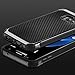 BENTOBEN Galaxy S7 Case, 2 in 1 Slim Hybrid Heavy Duty Hard PC and TPU Laminated with Carbon Fiber Texture Chrome Anti-Scratch Shockproof Protective Case for Samsung Galaxy S7 (G930), Black