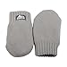 Baby toddler warm fleece lined thumbless knit mittens for fall winter (Mitten S: 0-9m, Light Grey)