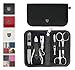 3 Swords Germany - brand quality 6 piece manicure pedicure grooming kit set for professional finger & toe nail care scissors clipper genuine leather case in gift box, Made in Solingen Germany (02259)