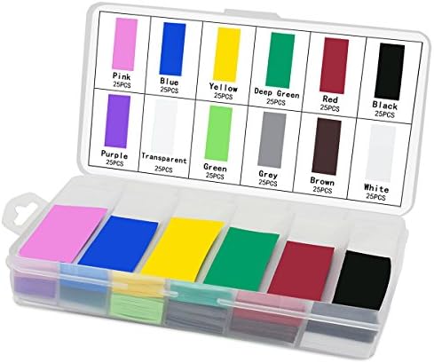 WiMas 29.5MM Width Flat PVC Heat Shrink Tubing Battery Wrap for 1 x 18650 Battery 12 Colors 300PCS