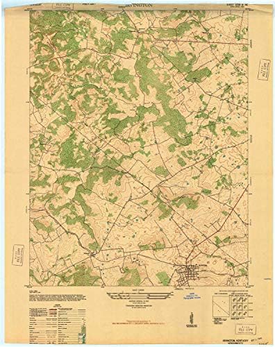 YellowMaps Irvington KY topo map, 1:24000 Scale, 7.5 X 7.5 Minute, Historical, 1947, 28.5 x 22.6 in