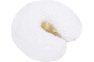 Uralili Soft Fleece Massage Table Face Cradle Cover Berber Fleece Beauty Bed Headrest Pillow (White)
