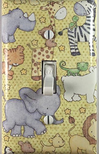 Baby Nursery Safari Animals Decorative Light Switch Cover Wall Plate Rutherford Room