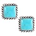 Turquoise Earrings 925 Sterling Silver & Genuine Turquoise (Select Style) (Cushion Posts)