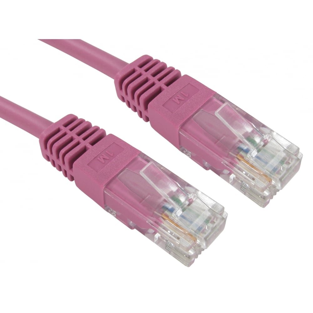 ALIDA SYSTEMS 1.5m Professional Network Cable - Premium Quality (26 AWG 100% Copper Wire) / CAT5e (enhanced) / RJ45 / Ethernet/Patch/LAN/Router/Modem / 10/100 Pink