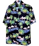 Flamingos Hawaiian Shirt, Black