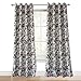 Flower Curtains Blackout Bedroom Drapes - Anady 2 Panel Bird Curtains Short Drapes for Living Room Grommet 63 inch Length