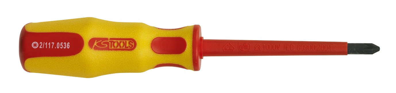 KS Tools 117.0536 ERGOTORQUE VDE POZIDRIVE screwdriver, PZ2