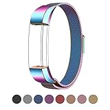 SWEES Metal Bands Compatible Fitbit Alta & Fitbit Alta HR, Milanese Loop Stainless Steel Metal Replacement Accessories Small Large for Women Men, Silver, Black, Rose Gold, Colorful, Champagne