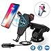 Fast Wireless Charger,MEIWU Car Mount Air Vent Phone Holder Cradle for Samsung Galaxy Note 7/6/S8/S8 plus/S7/S6 Edge plus,QI Wireless Standard Charge for iPhone 8/8 plus/X etc.
