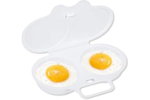 Lyfengdeam Microwave Egg Poacher, Reusable Poached Egg Maker Microwave Egg Cooker