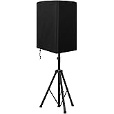 Yexcend Speaker Cover for 15 Inch PA/DJ Powered Speaker Mounted on Stand, Outdoor Speaker Covers UV Protection Water Resistant Dustproof 600D Oxford Cloth(Black)