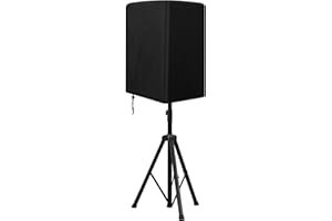 Yexcend Speaker Cover for 8 Inch PA/DJ Powered Speaker Mounted on Stand, Outdoor Speaker Covers UV Protection Water Resistant Dustproof 600D Oxford Cloth(Black)