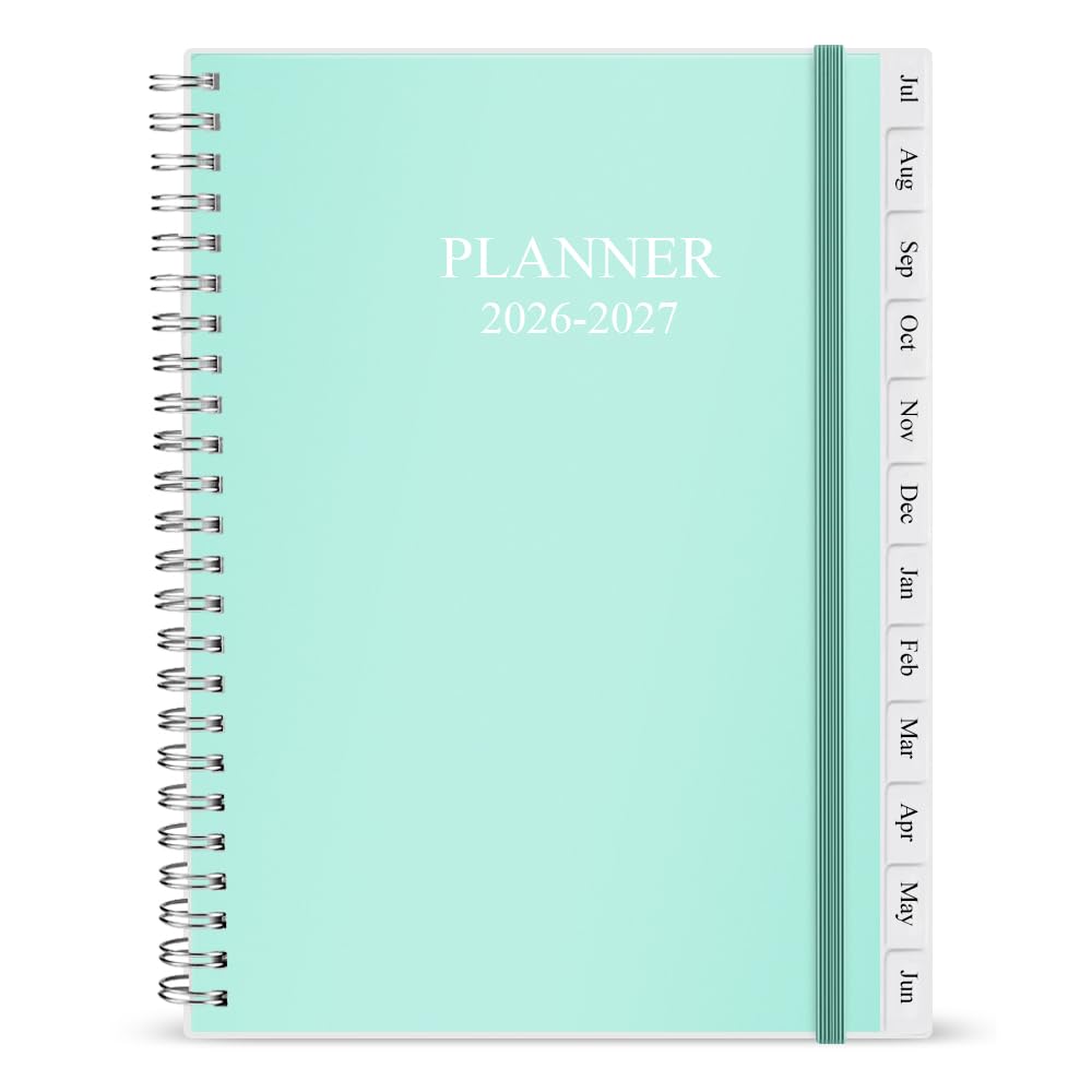 Diary 2026-27, A5 Weekly/Monthly Planner with Monthly Tabs, 26-27 Planner from Jul 2026 to Jun 2027, Twin-Wire Binding,Easy to Organize Your Daily Life,14.8×21cm, Planners 2026-2027 Week to View