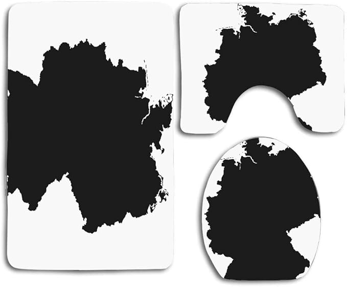 Huayuanhurug - Juego de 3 Alfombrillas de baño Antideslizantes con