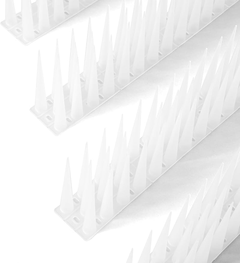 OFFO Bird Spikes High 10cm Anti Pigeon Deterrent 1.2m Frosted Clear