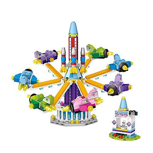 LOZ Building Block Sets Amusement Park DIY Miniature Handmade Kit,Building Construction Toy Birthday Gift … (Space Ride)