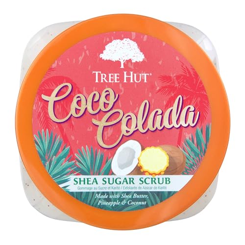 Tree Hut Coco Colada Shea Sugar Scrub, 18 oz, Ultra Hydrating and Exfoliating Scrub for Nourishing Essential Body Care