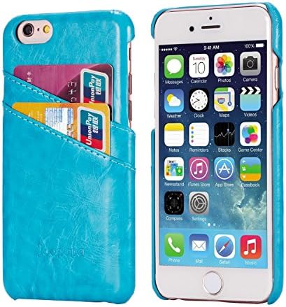 iPhone 6s Case, iPhone 6 Case, Joopapa iPhone 6/6S Wallet Case, Luxury Leather Wallet Case back Cover with 2 ID Credit Card Slot for Apple iPhone 6S / iPhone 6 (Blue)
