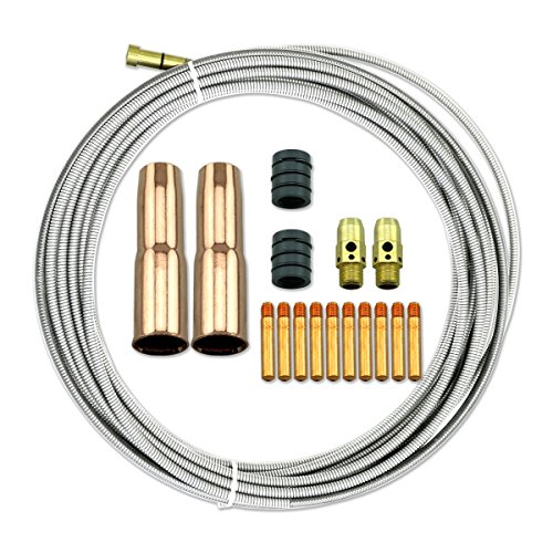 WeldingCity MIG Welding Gun Kit .045" (Contact Tip-24A Nozzle-54A Diffuser-Adapter-Wire Liner) Consumables for 300-400 Amp Lincoln Magnum 300/400 and Tweco #3/#4