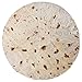 Gaekce Burritos Tortilla Blanket, Lightweight Super Soft Throw Blanket, All Seasons Used as Air Conditioning Cool Blanket,Sofa and Bed Blanket for Kids Teens Adults(Round 60inches)