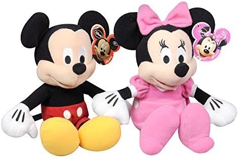 Giftlovers Cute Micky and Minnie Mouse combo Soft Plush Stuffed Toy - Imported Quality (28 CM)