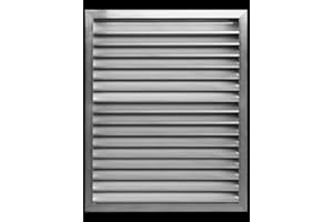 HVAC Premium 24"W x 36"H Aluminum Exterior Gable Louver Vent For Walls & Crawlspace - Weather-Resistant Air Grille With Screen Mesh - [Outer Dimensions 25.75"W x 37.75"H]
