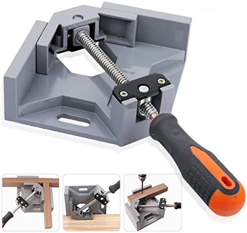 PGCOKO Right Angle Clamp 90 Degree Corner Clamp Adjustable Bench Vise Tool for Woodworking Welding Doweling Aquarium Cabinet Frame Water Tank