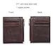 Dinghao RFID Front Pocket Wallet Card Holder for Men Leather Coin Case Zip Purse