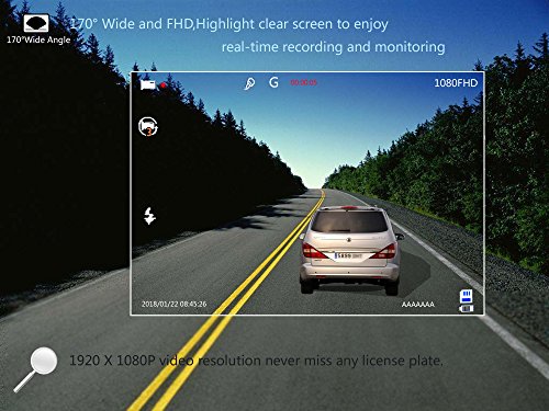 Dash Cam,Hliwoynes 3.0" Screen,170 Degree Wide Angle,Full HD 1080P, Car dashboard Camera, Vehicle On-dash Video Recorder Camcorder with G-Sensor, Loop Recording,Night Vision (Upgraded version-HD)