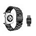 iWatch Band 42mm - MixcTech Stainless Steel Wrist Bracelet Clasp with Milled Polishing Shiny Solid Connector Buckle Strap for iWatch (Black)