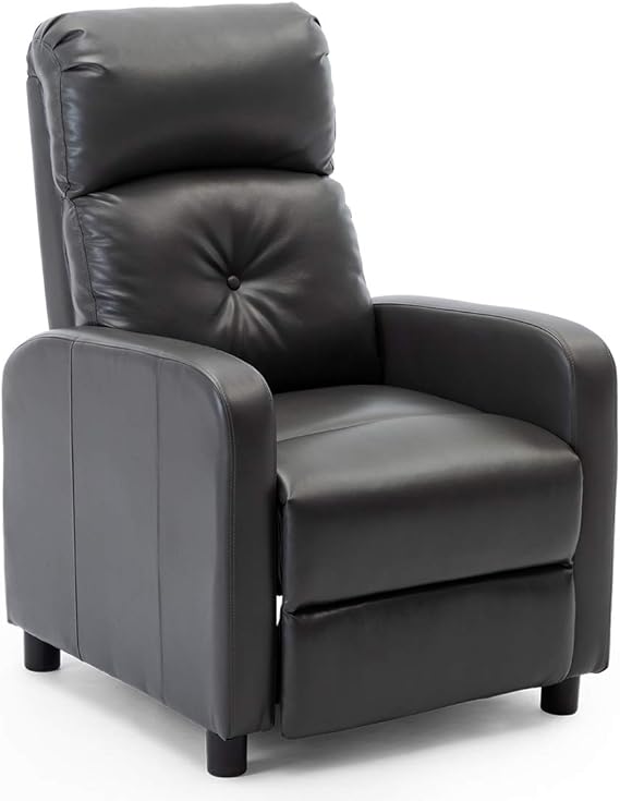 More4Homes MILTON MODERN FAUX LEATHER PUSHBACK RECLINER ARMCHAIR SOFA COMPACT RECLINNING CHAIR