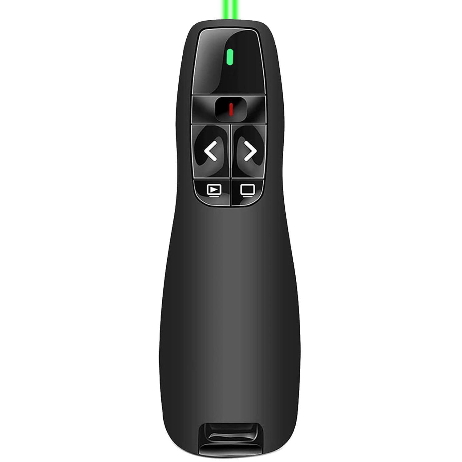 Wireless Presenter Green Light, 2.4GHz PPT PowerPoint Clicker Presentation Remote Presentation Pointer Slide Advancer for Mac, Computer, Laptop