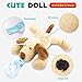 Zooawa Baby Pacifier, Dog Pacifier Holder with Detachable Plush Stuffed Animal Toy for Infant Boys Girls 3-18 Months