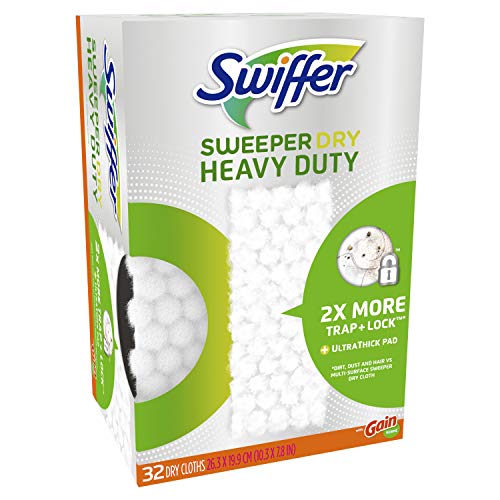 Swiffer Sweeper Heavy Duty Dry Disposable Sweeping Cloths Pack of 32