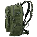 TTLIFE Military Tactical Backpack Large Army Assault Pack Bag Backpack Rucksacks for Outdoor Hiking Camping Trekking Hunting 45L Army Green