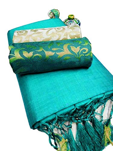 Ditya Fashion chanderi cotton Plain saree with dual jeqard blouse women saree